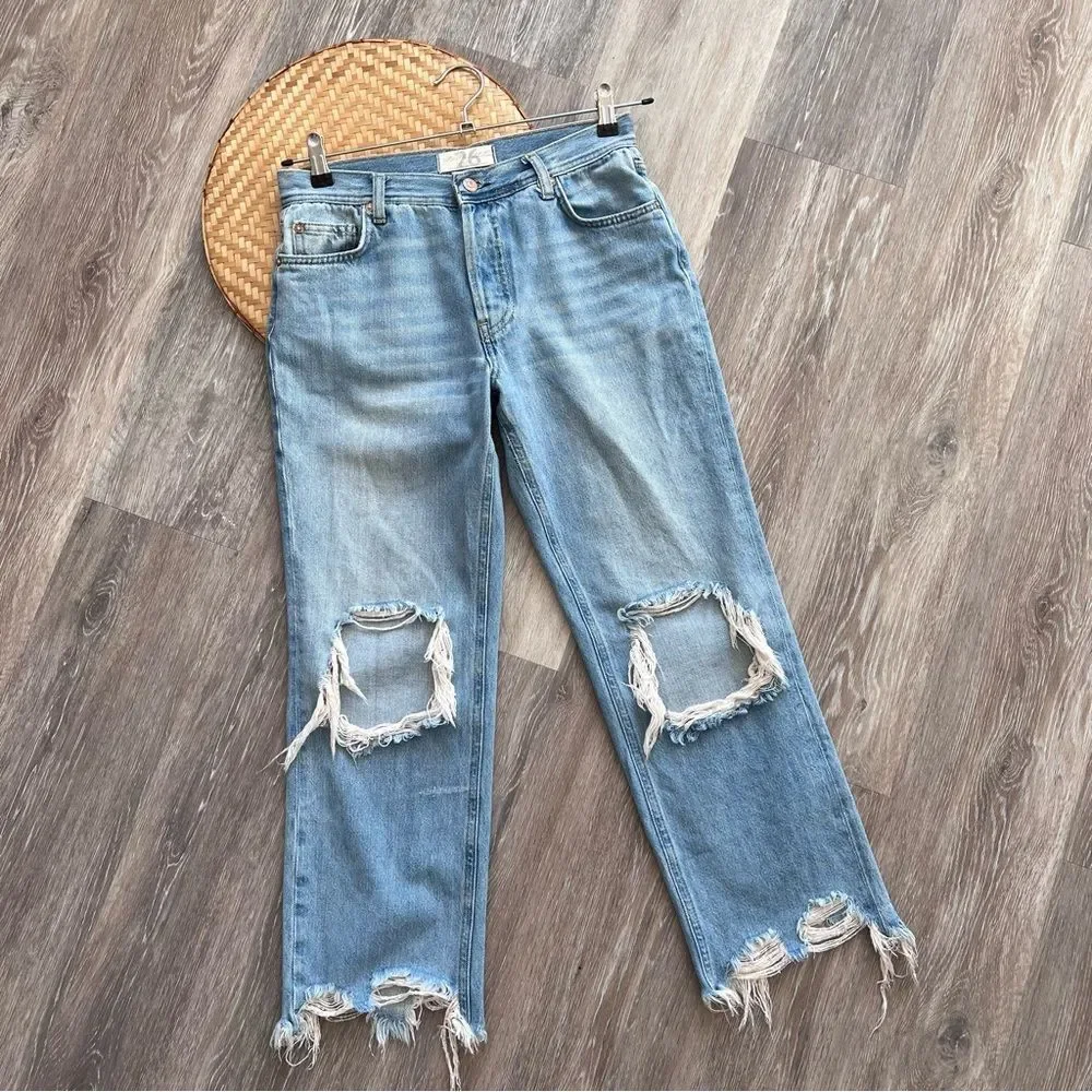 Free‎ people Maggie straight distressed jeans